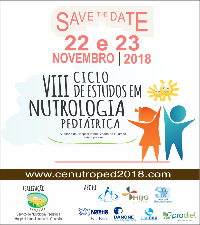 SAVE THE DATE CICLO DE ESTUDOS NUTROLOGIA PED SITE
