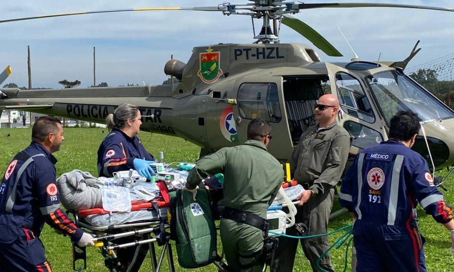 Serviço aeromédico do SAMU atende de forma definitiva a Serra Catarinense
