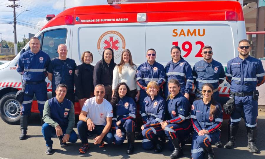 SAMU inaugura nova base e entrega nova ambulância em Três Barras, SC