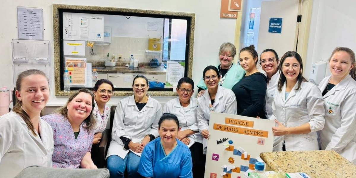 Hospital e Maternidade Tereza Ramos reforça campanha de higiene das mãos durante o mês de maio, em Lages