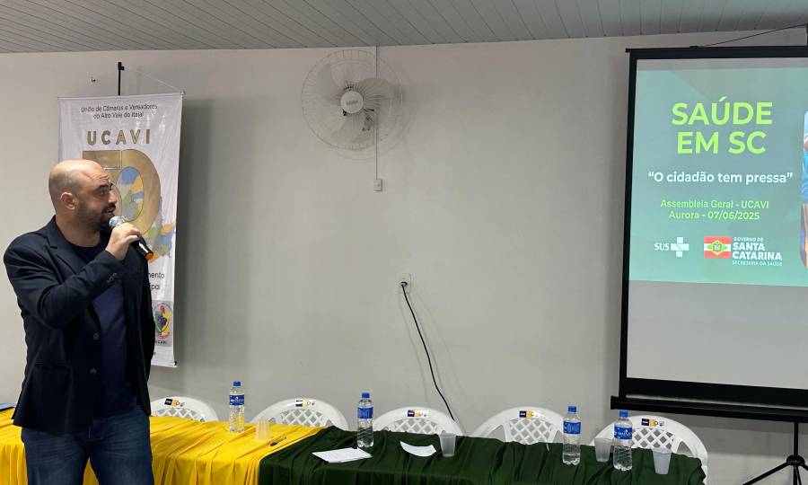 Secretário de Estado participa de Assembleia Geral para debater demandas da saúde no Alto Vale do Itajaí