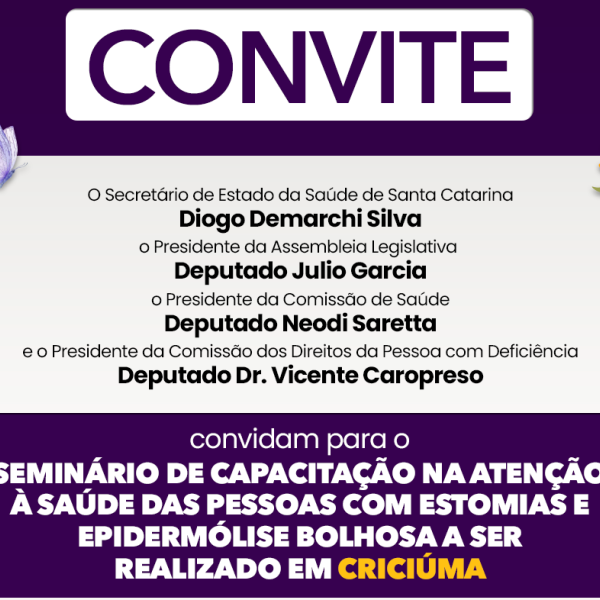 SES abre inscrições para capacitação de profissionais no atendimento de pessoas com Estomias e Epidermólise Bolhosa em Criciúma