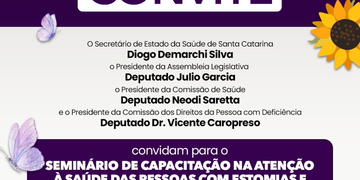 SES abre inscrições para capacitação de profissionais no atendimento de pessoas com Estomias e Epidermólise Bolhosa em Criciúma