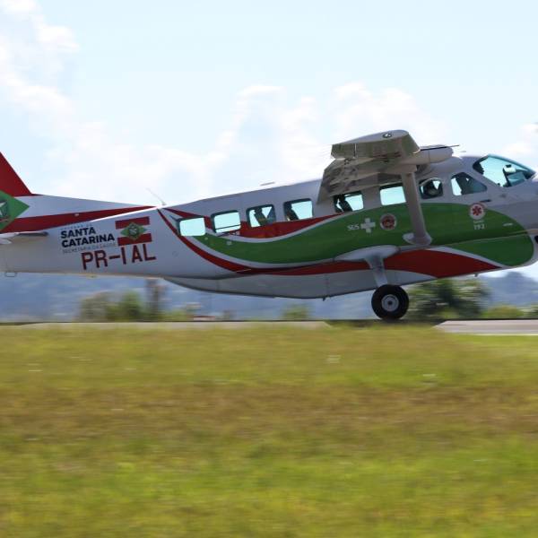 Serviço Aeromédico do SAMU em Joaçaba já garantiu mais de 200 atendimentos em 573 horas de voo