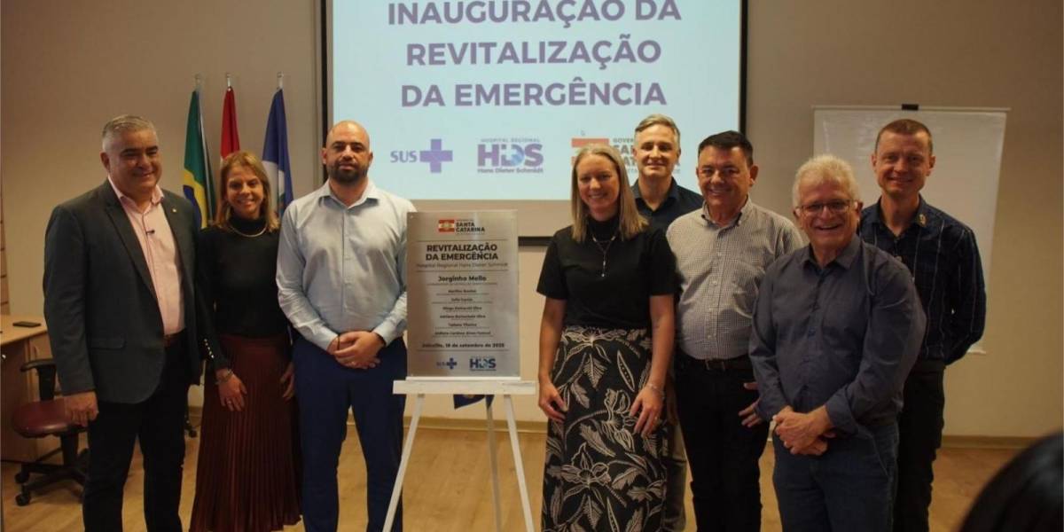 Governo do Estado inaugura revitalização da Emergência do Hospital Regional Hans Dieter Schmidt, em Joinville