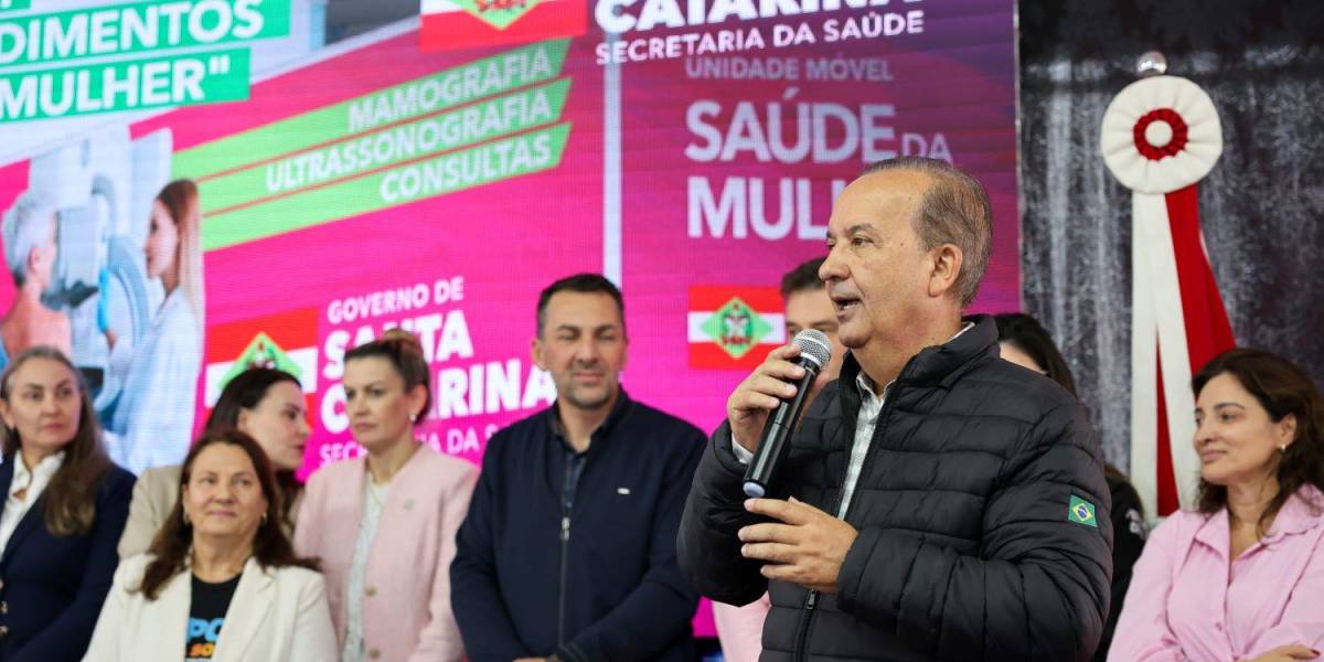 Outubro Rosa: governador Jorginho Mello lança carreta da Saúde da Mulher em Dionísio Cerqueira