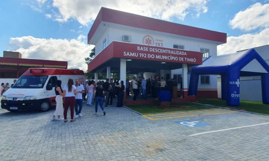 SAMU inaugura base da Unidade de Suporte Básico em Timbó