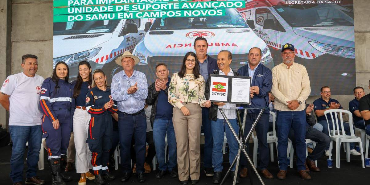 Jorginho Mello autoriza implantação de Unidade de Suporte Avançado do Samu em Campos Novos