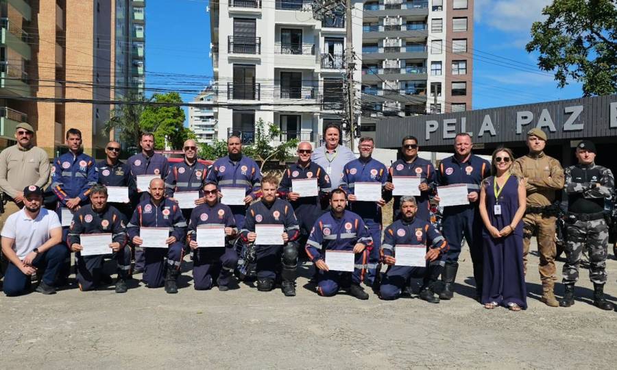 Primeira turma do Curso de Motolância do SAMU é formada em Santa Catarina