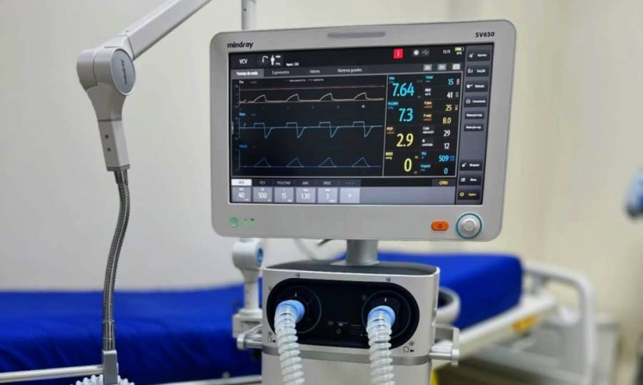 Hospitais da rede estadual recebem 58 ventiladores para reforçar atendimento intensivo