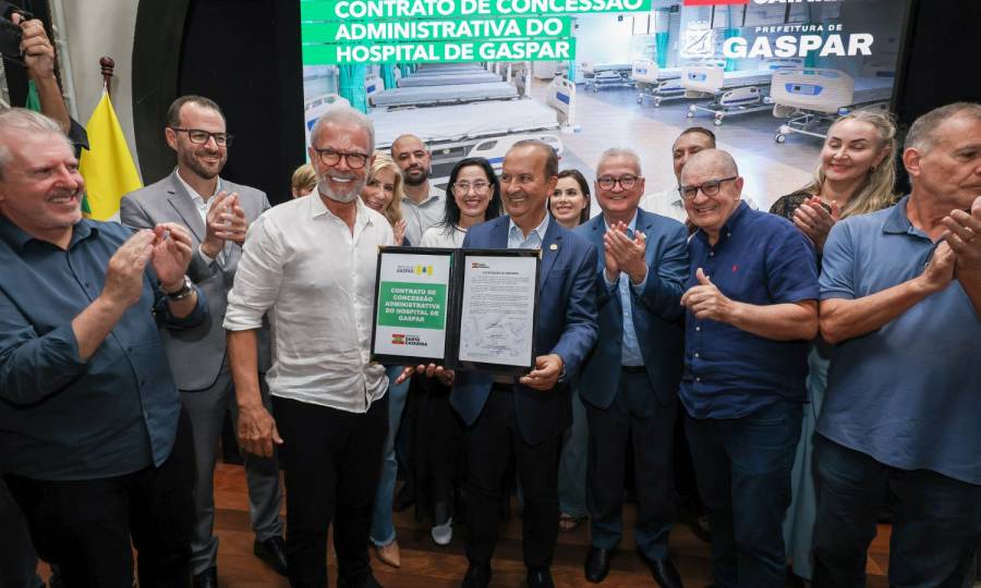 Governo do Estado assina contrato de concessão administrativa e anuncia R$ 24 milhões para hospital de Gaspar
