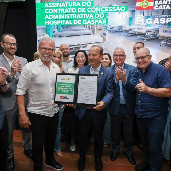 Governo do Estado assina contrato de concessão administrativa e anuncia R$ 24 milhões para hospital de Gaspar