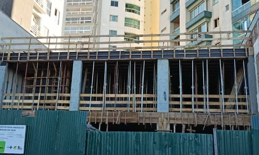 Saúde em Obras: obras estruturais da unidade do Hemosc em Itajaí estão concluídas