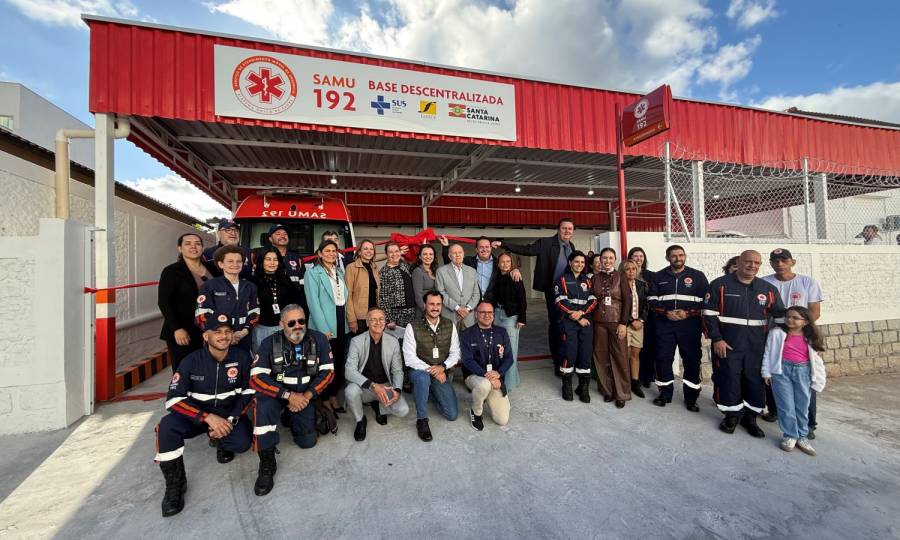 Samu SC inaugura nova base da Unidade de Suporte Avançado em São José