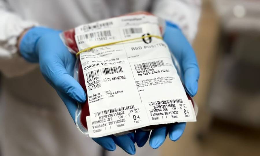 Santa Catarina realiza pela primeira vez o transporte de bolsa de sangue raro em cabine de avião comercial
